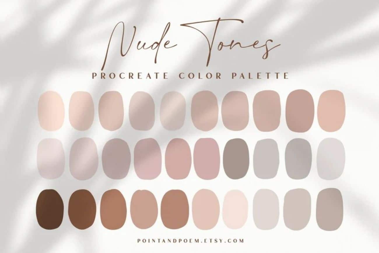 Procreate Color Palette | Nude Tones