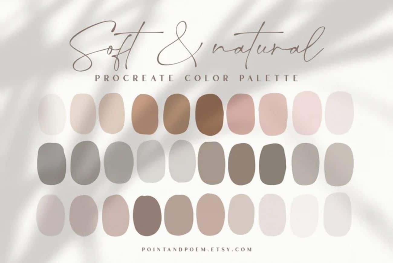Procreate Color Palette | Soft & Natural