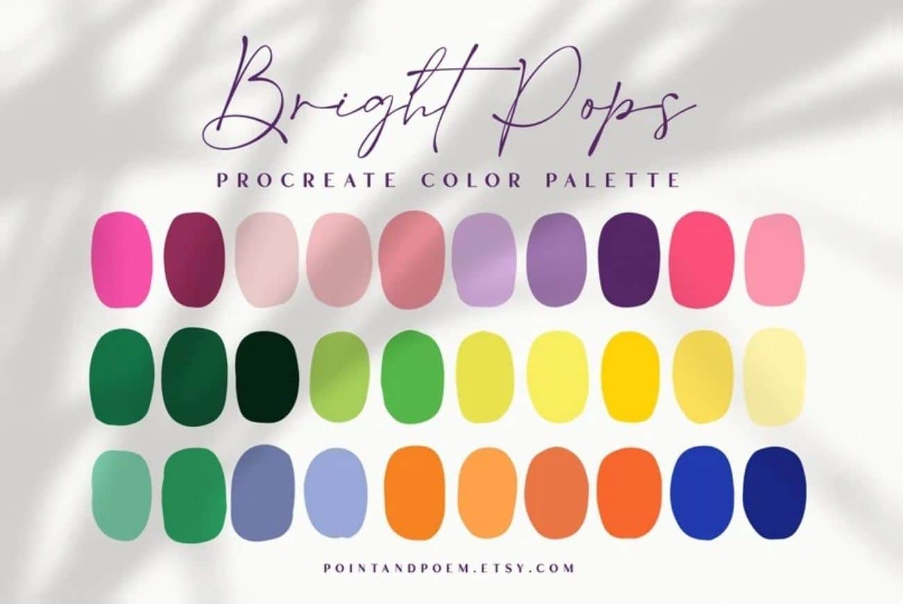 Procreate Color Palette | Bright Pops
