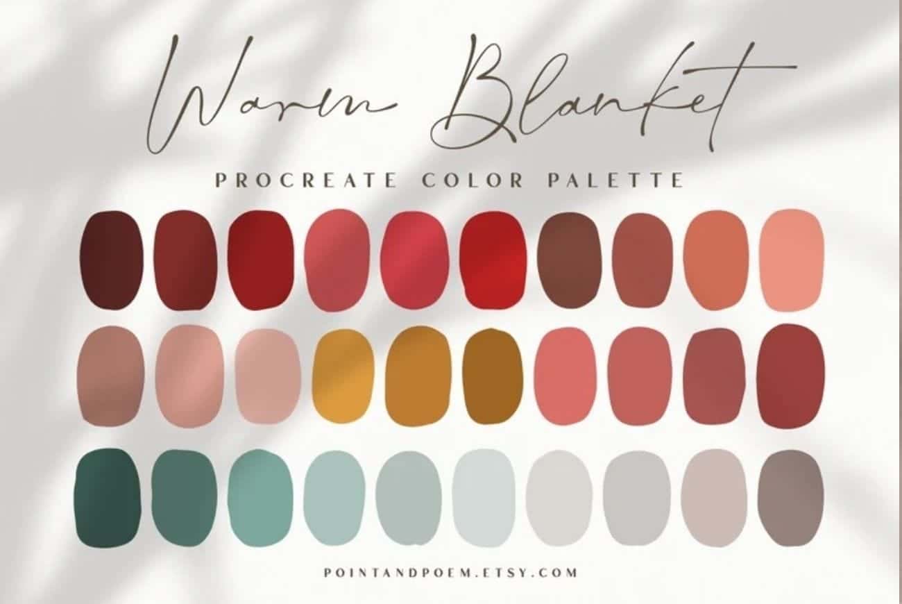 Procreate Color Palette | Warm Blanket