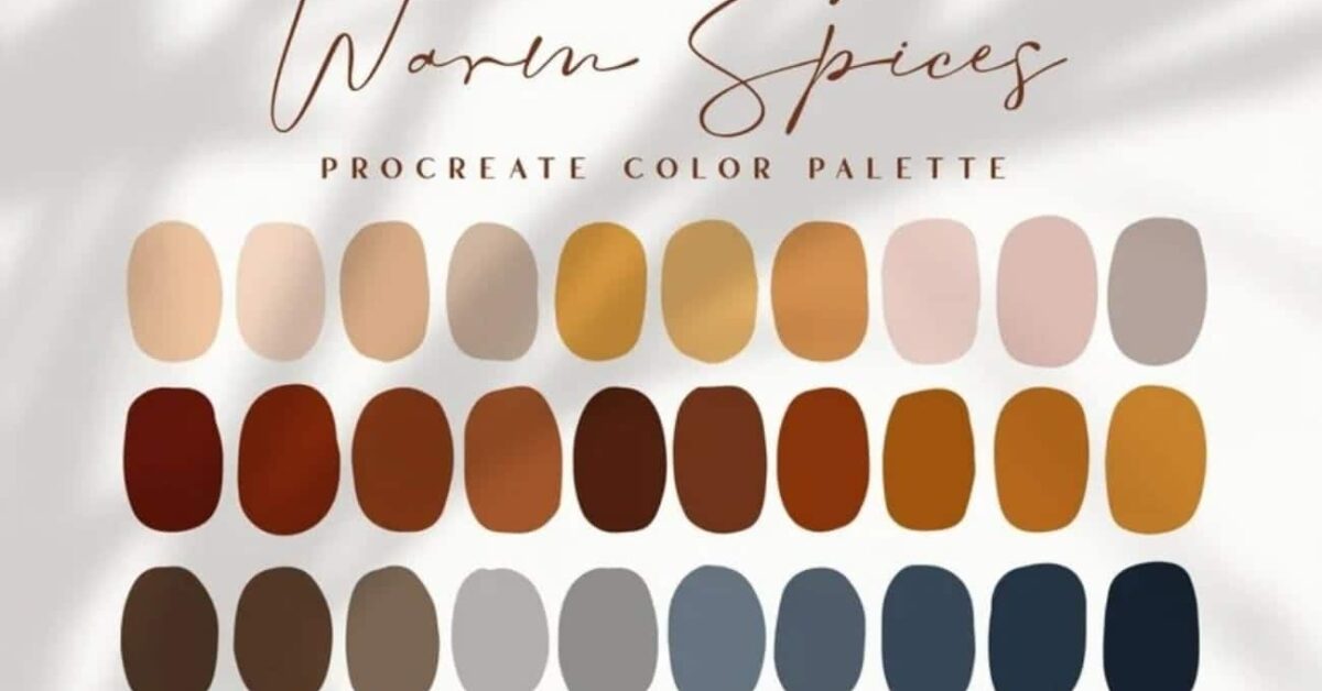 Procreate Color Palette | Warm Spices | Brush Galaxy