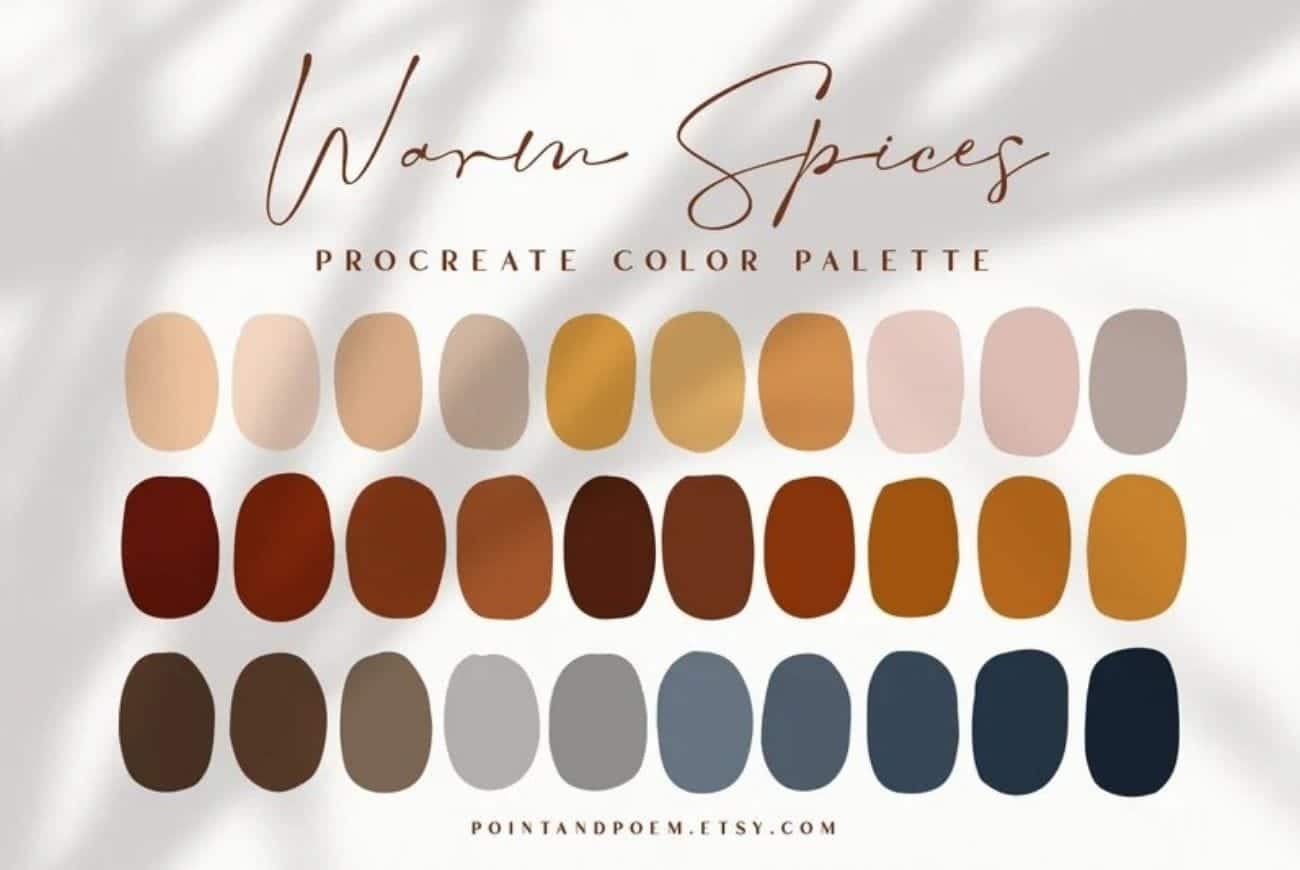 Procreate Color Palette | Warm Spices