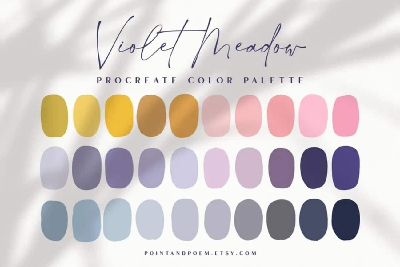 Procreate Color Palette | Violet Meadow