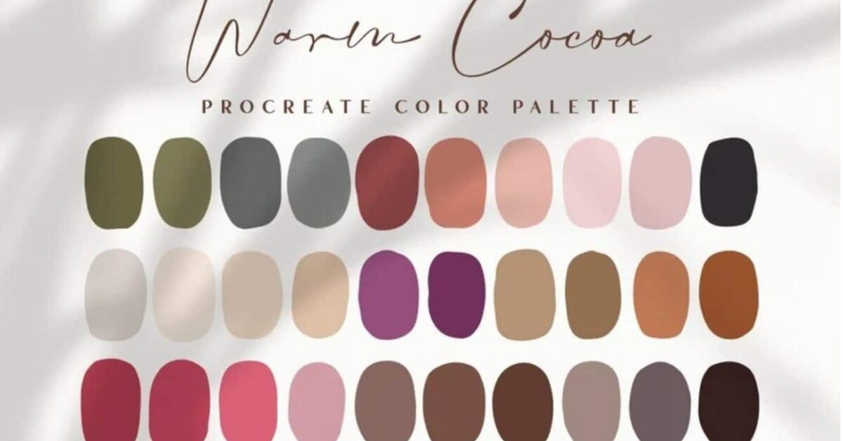 Procreate Color Palette | Warm Cocoa | Brush Galaxy