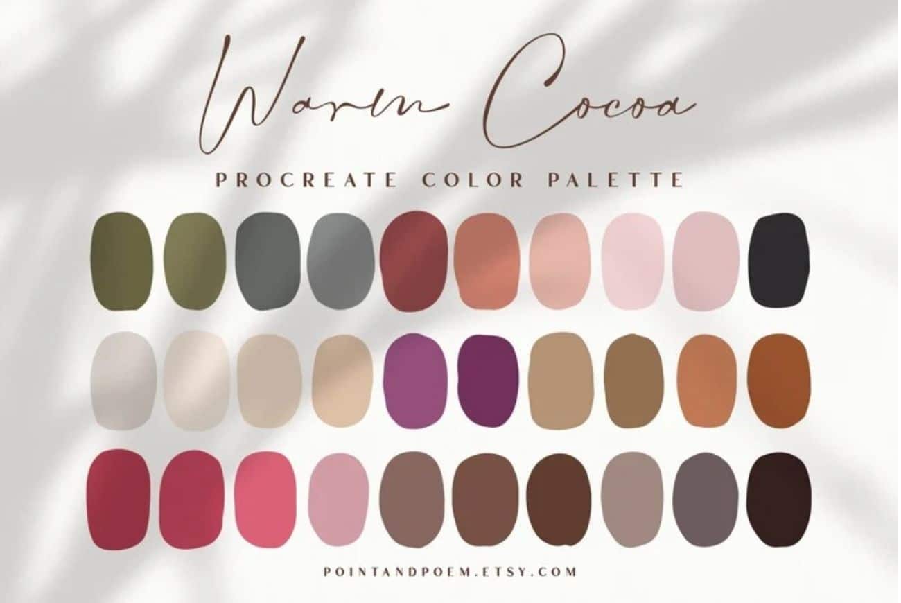 Procreate Color Palette | Warm Cocoa