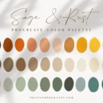 Procreate Color Palette | Sage & Rust