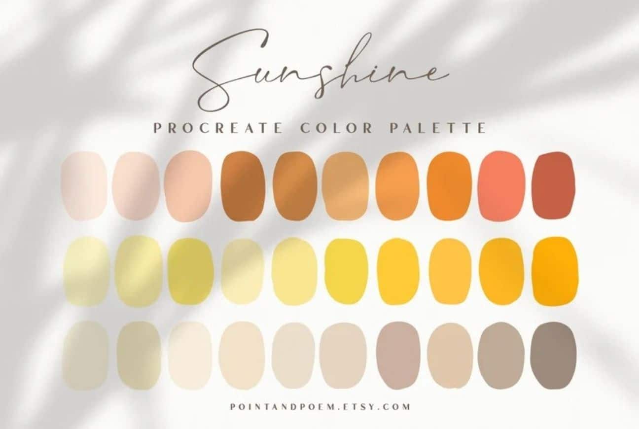 Procreate Color Palette | Sunshine