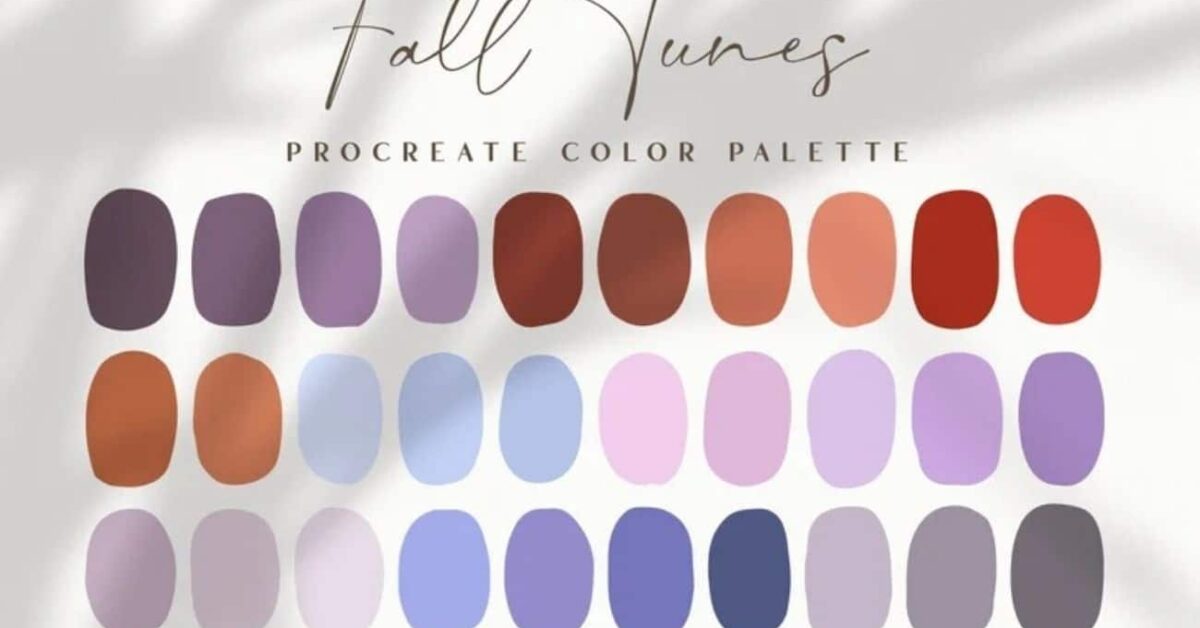 Procreate Color Palette | Fall Tunes | Brush Galaxy