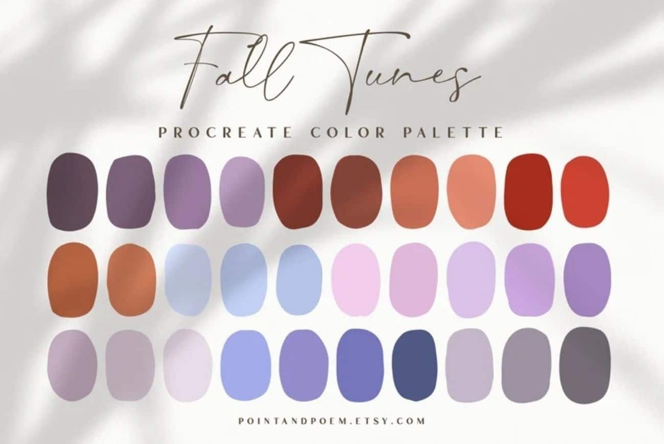 Procreate Color Palette | Fall Tunes