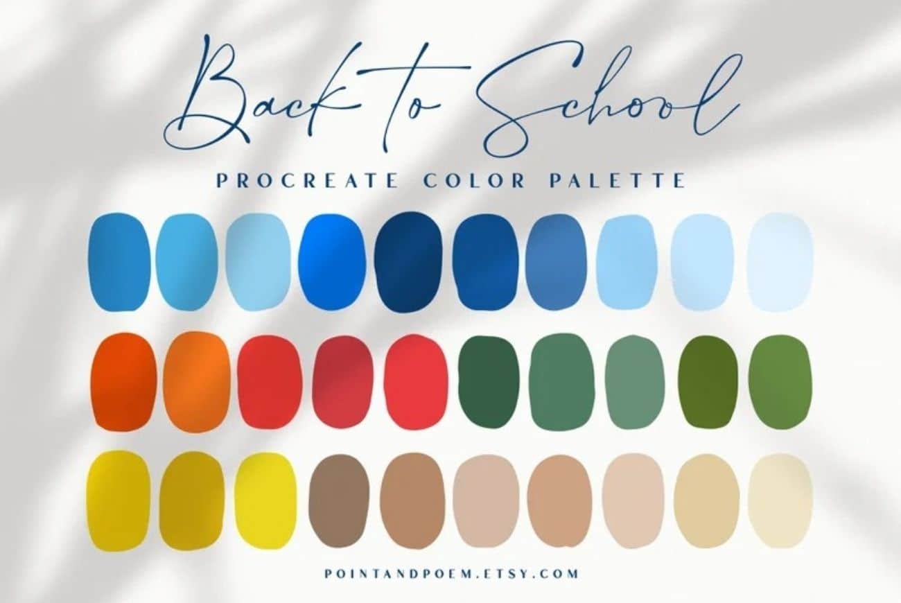 Procreate Color Palette | Back to School