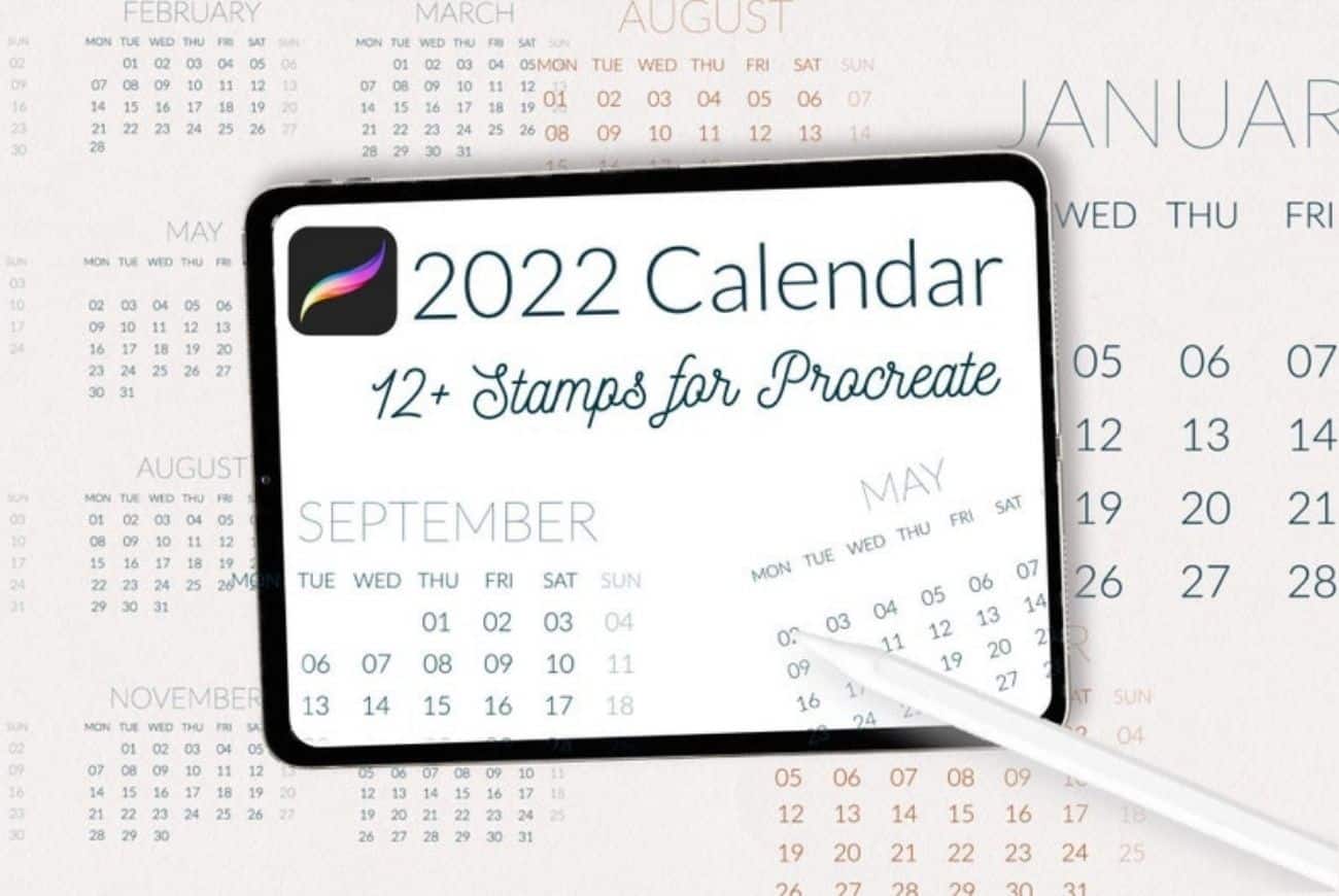 2022 Calendar Stamps for Procreate