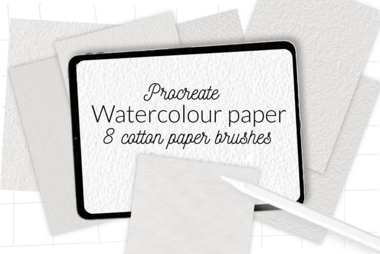 Procreate Watercolor Paper Texture Brushes