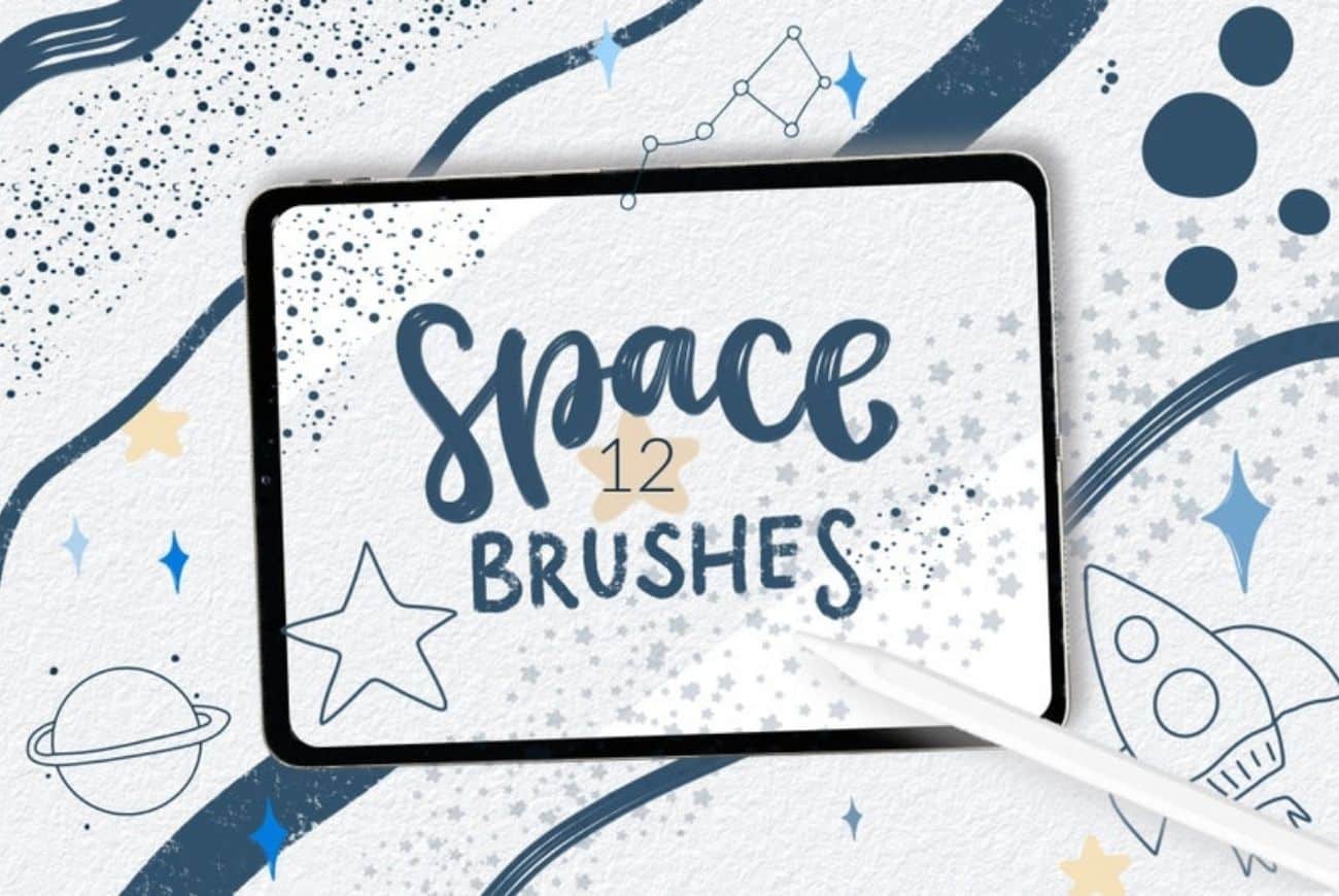 12 Space Brushes for Procreate