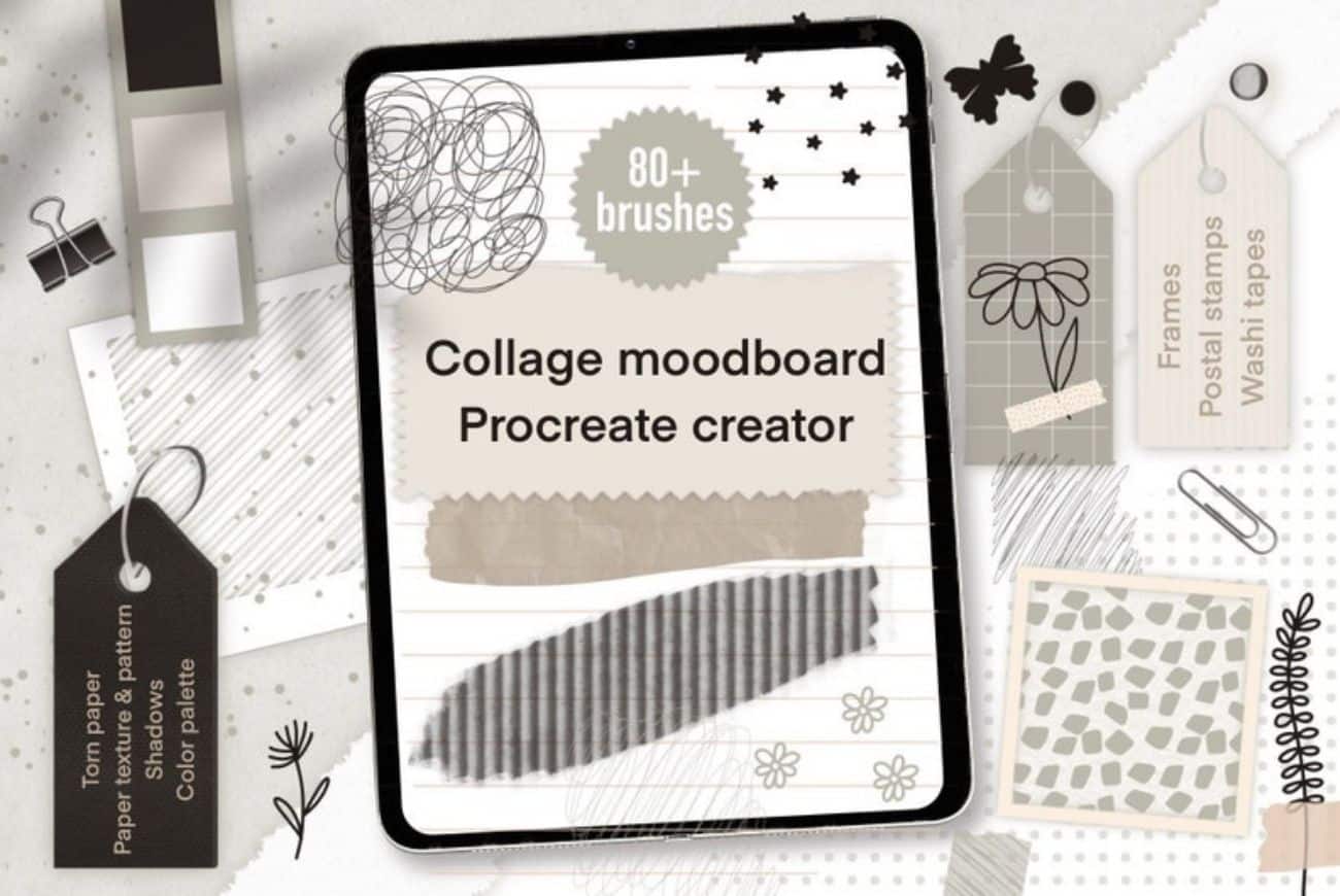 80+Procreate Moodboard Brushes