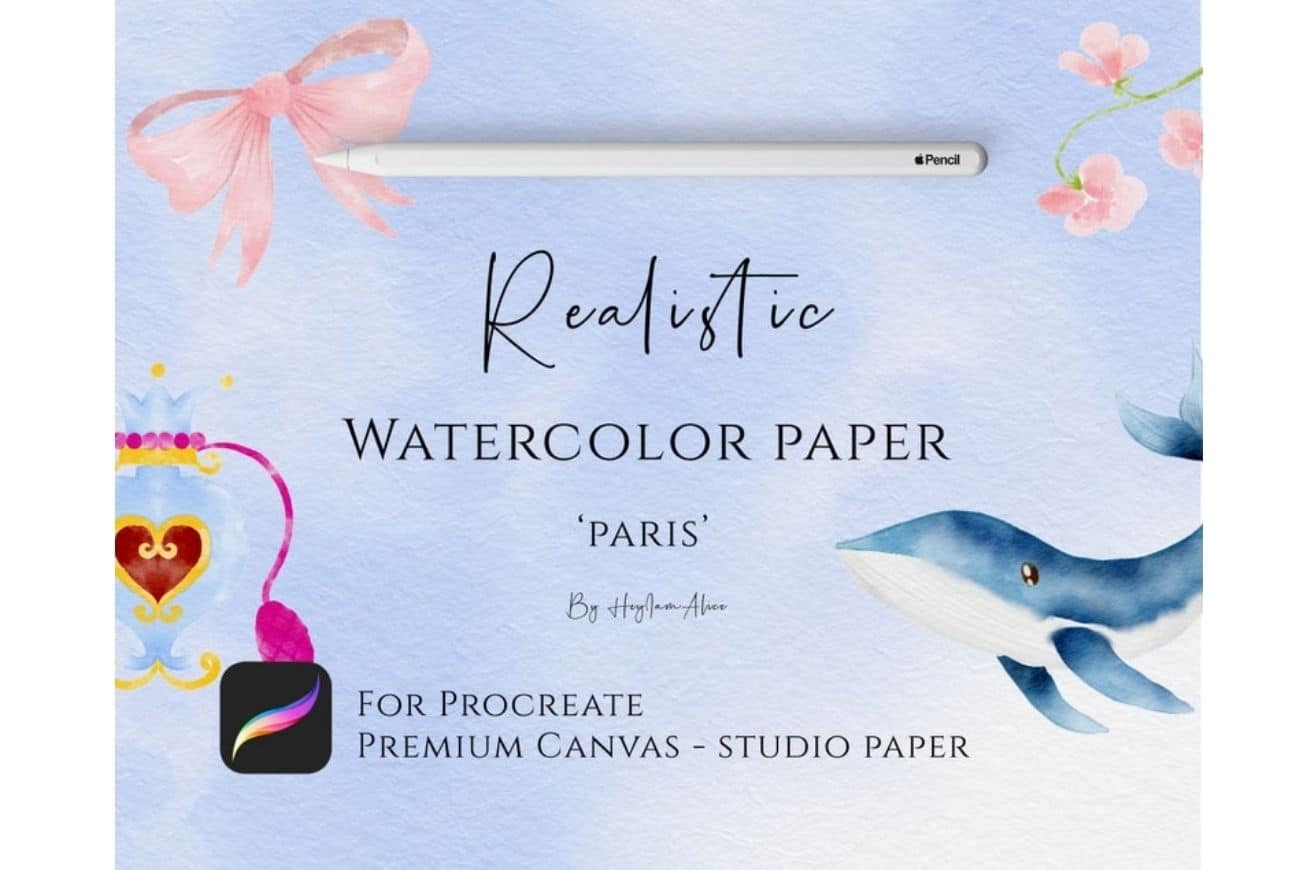 Procreate Watercolor Paper Canvas-PARIS