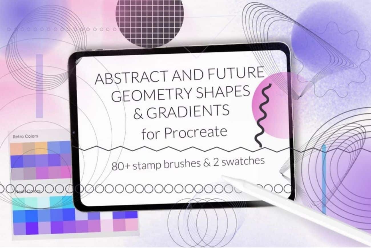 Procreate Retro Abstract Shapes Brushes