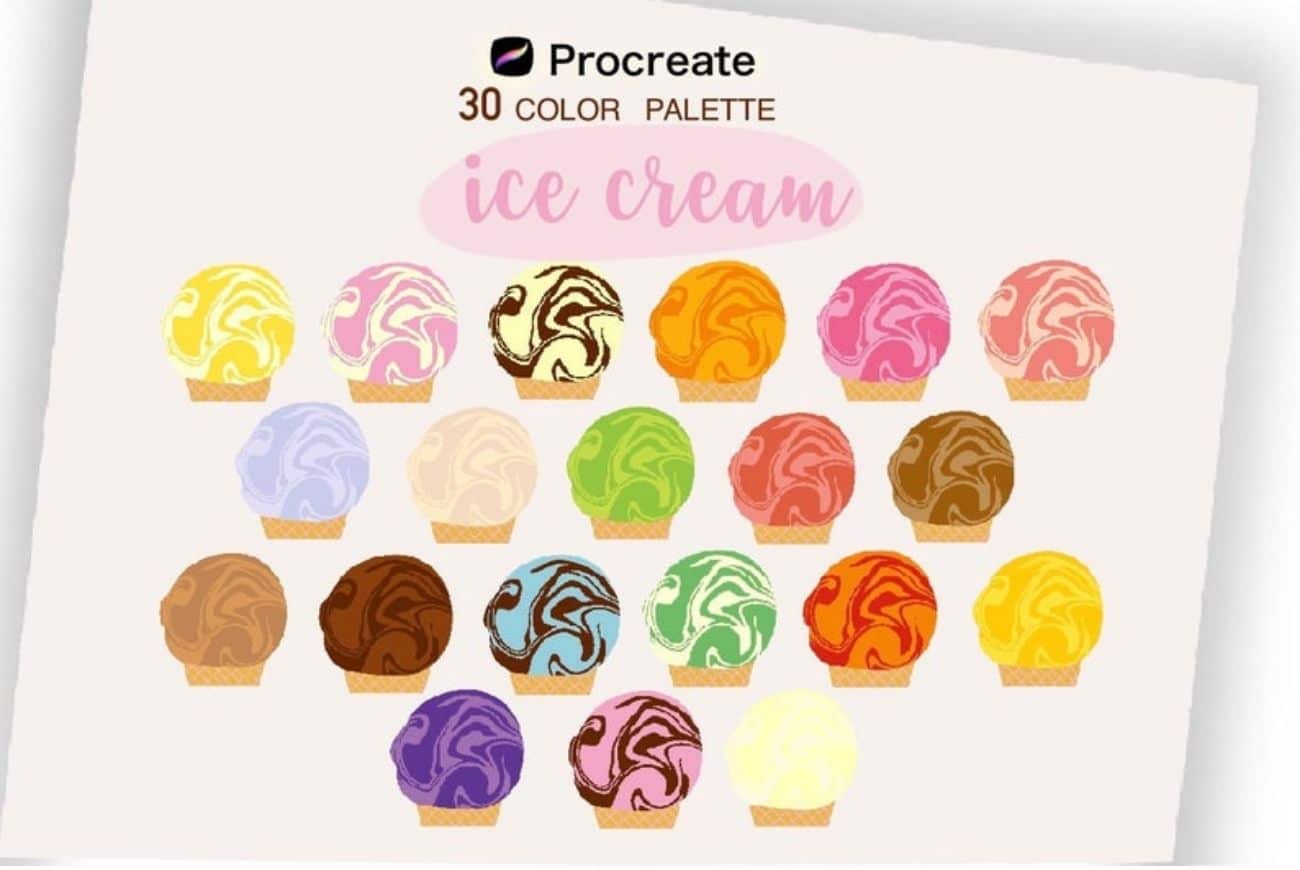 Procreate Ice Cream Color Palette