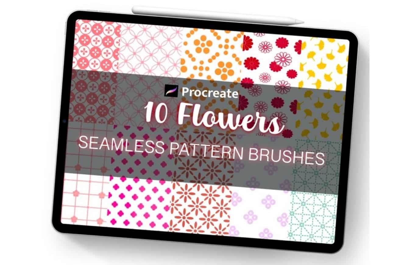 10 Procreate Flower Pattern Brushes