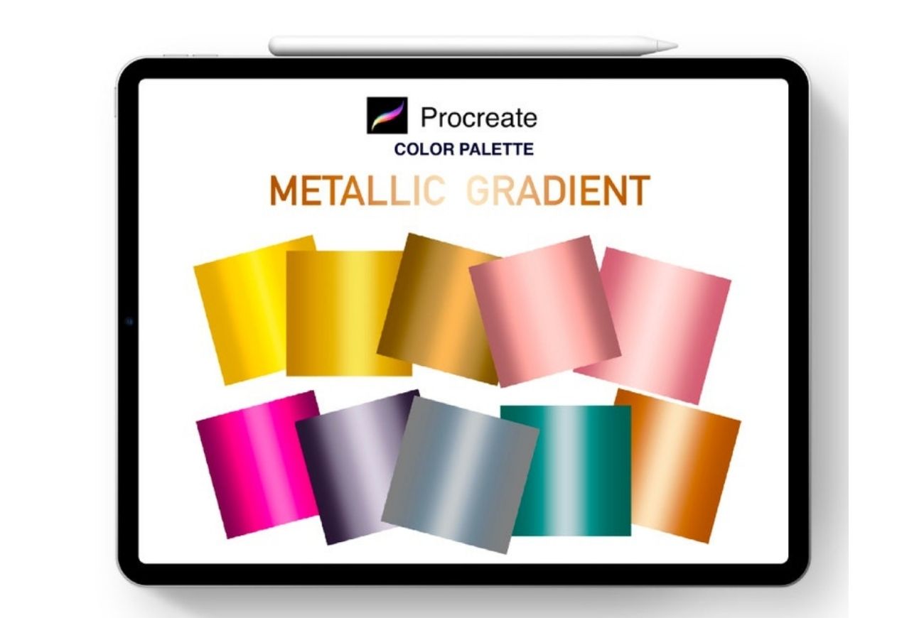 Procreate Metallic Gradient V2 Color Palette
