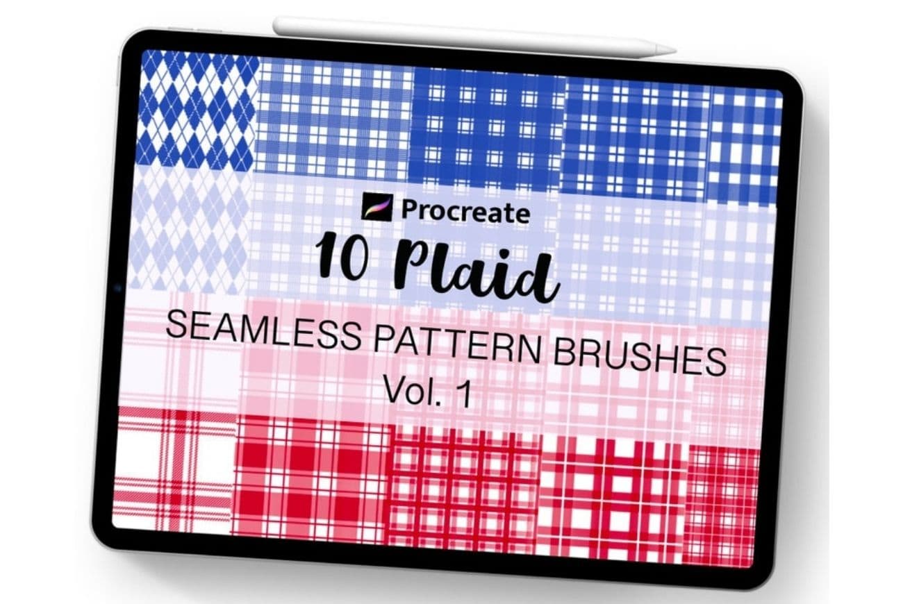 Procreate Plaid Pattern Brushes