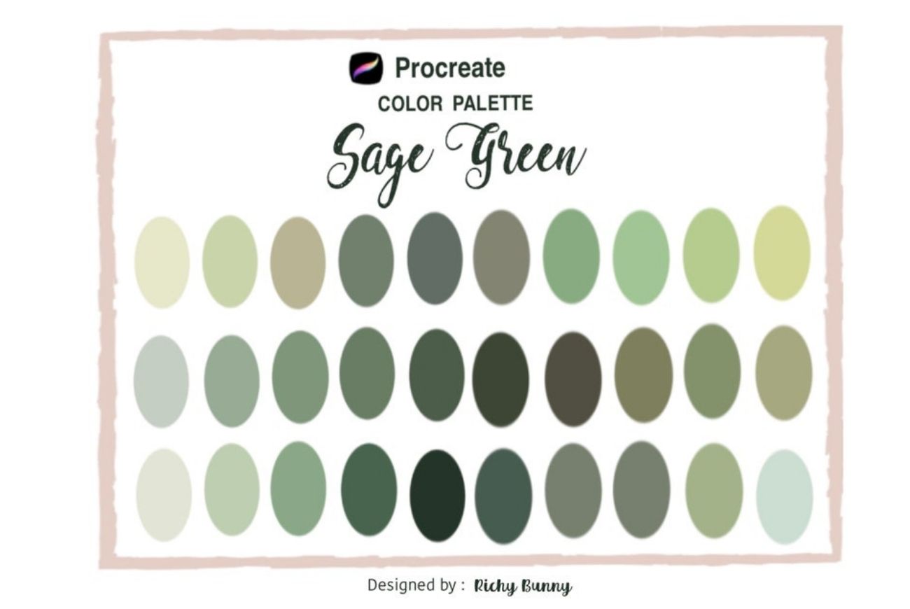 Procreate Sage Green Color Palette