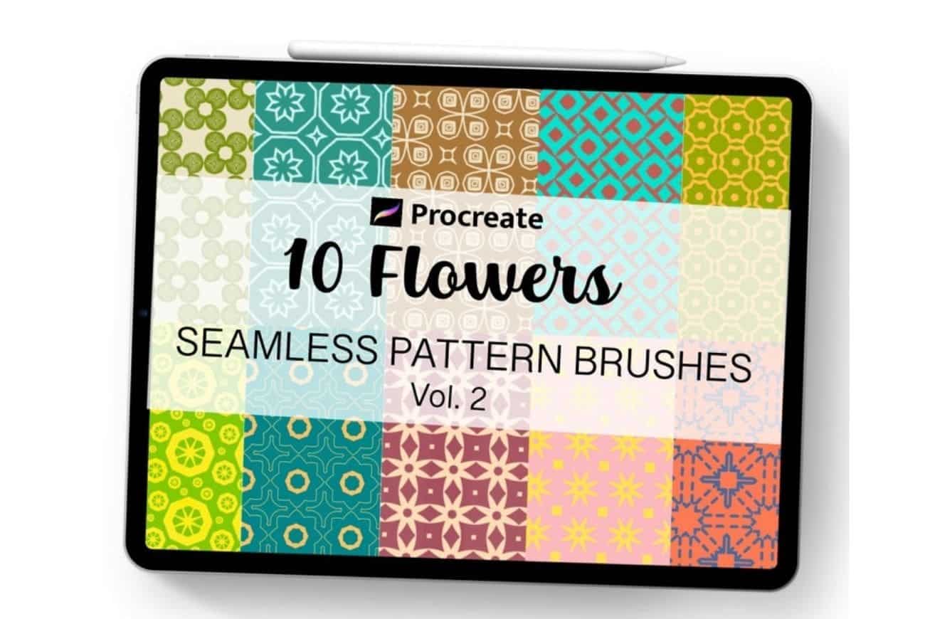 10 Procreate Flower Pattern Brushes vol.2