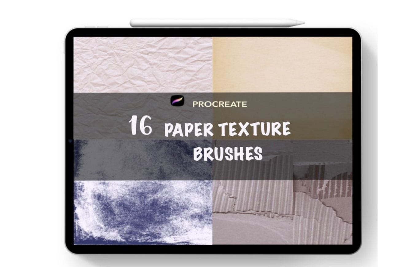 16 Procreate Paper Texture Brushes