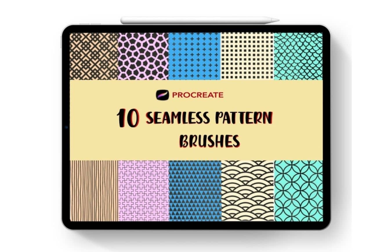 10 Procreate Seamless Pattern Brushes