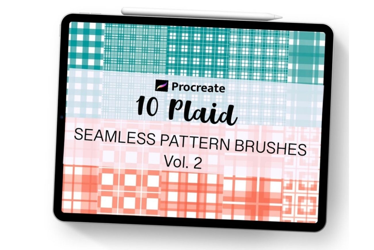10 Procreate Plaid Pattern Brushes