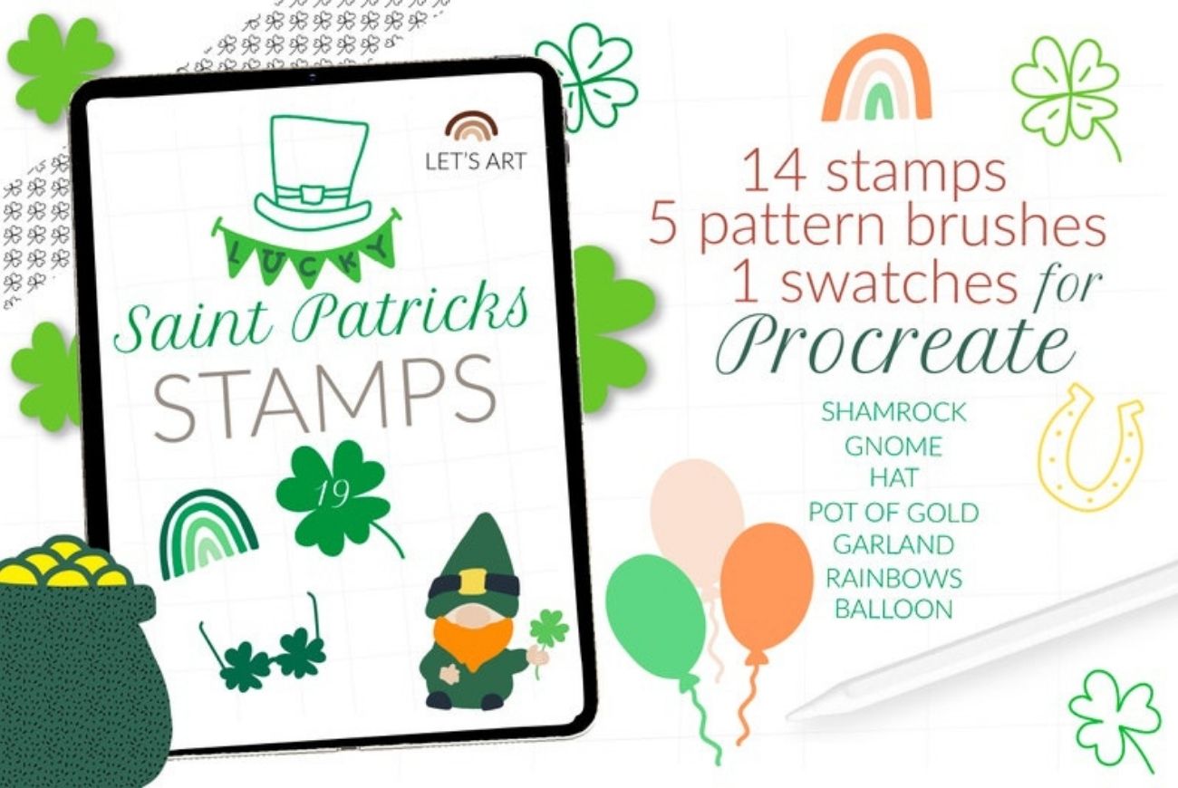 St Patricks Day Stamps for Procreate