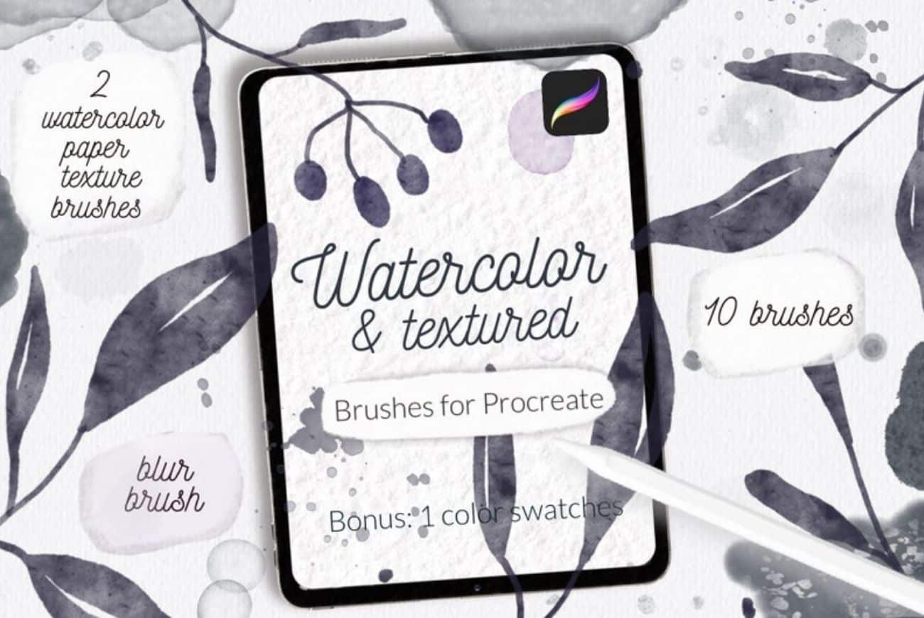 Watercolor & Texture Brushes