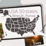 USA Map Stamps for Procreate