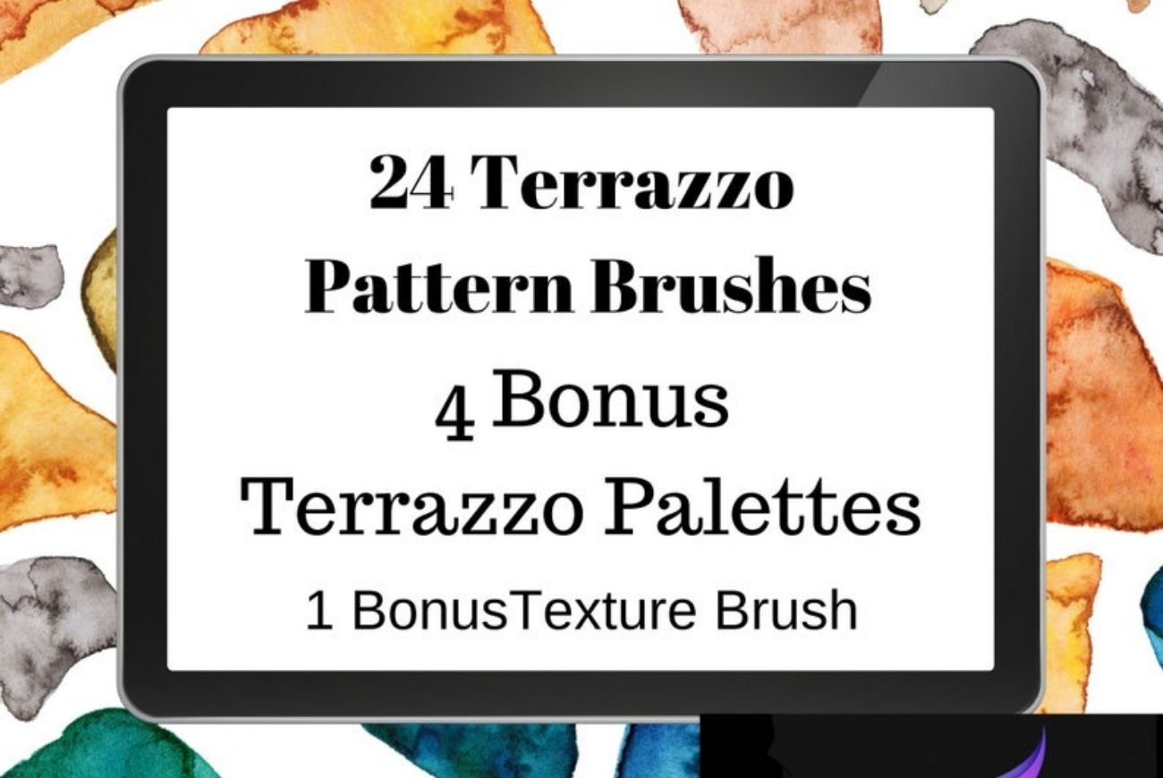 24 Terrazzo Brushes for Procreate