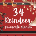 34 Reindeer Stamp Brushes