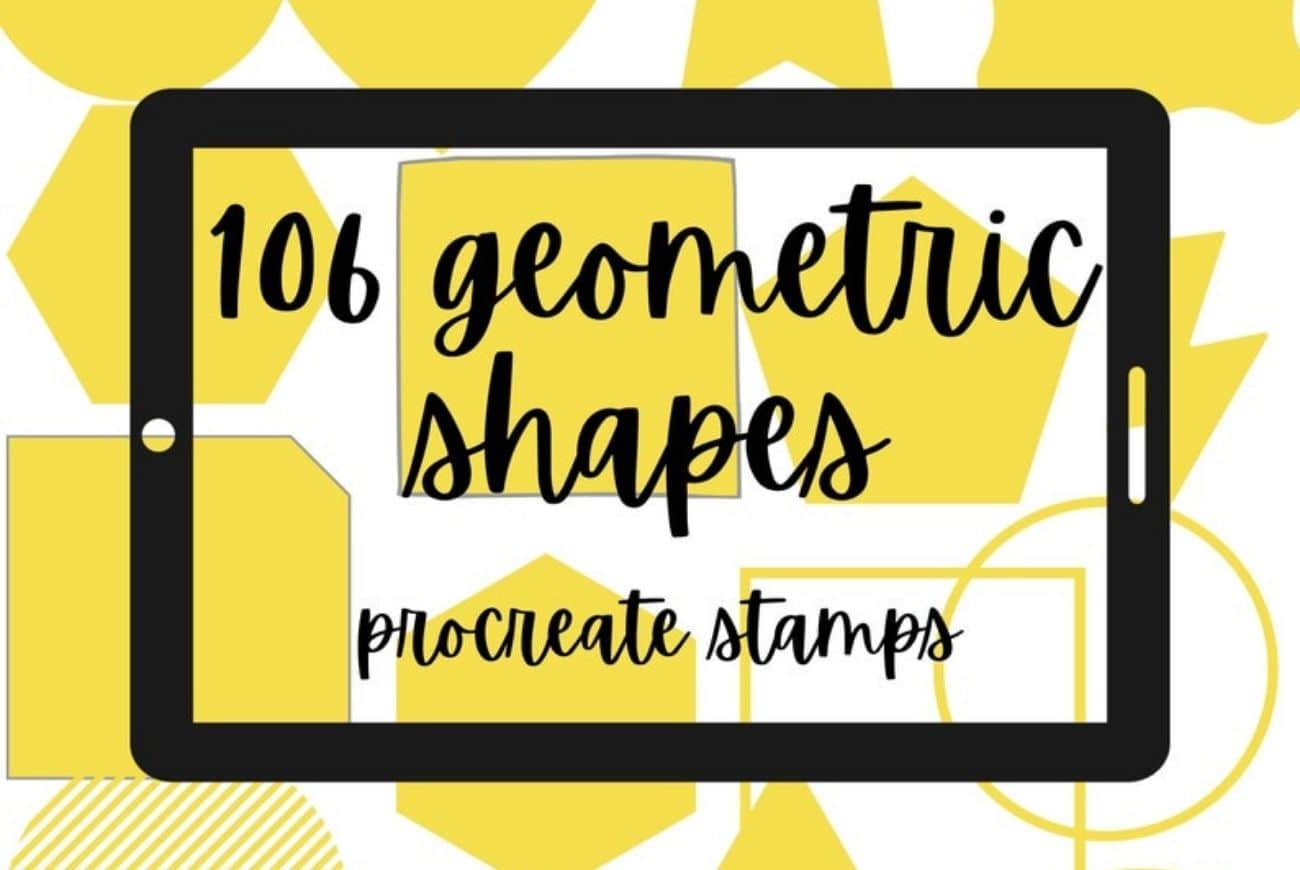 106 Geometric Shapes Procreate Stamps