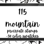 115 Mountain Procreate Stamp Brushes