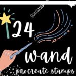 24 Wizards’ /Witches’ Wands Procreate Stamps