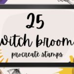 25 Wizard’s Broom Procreate Stamps