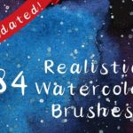 284 Realistic Watercolor Brushes Procreate