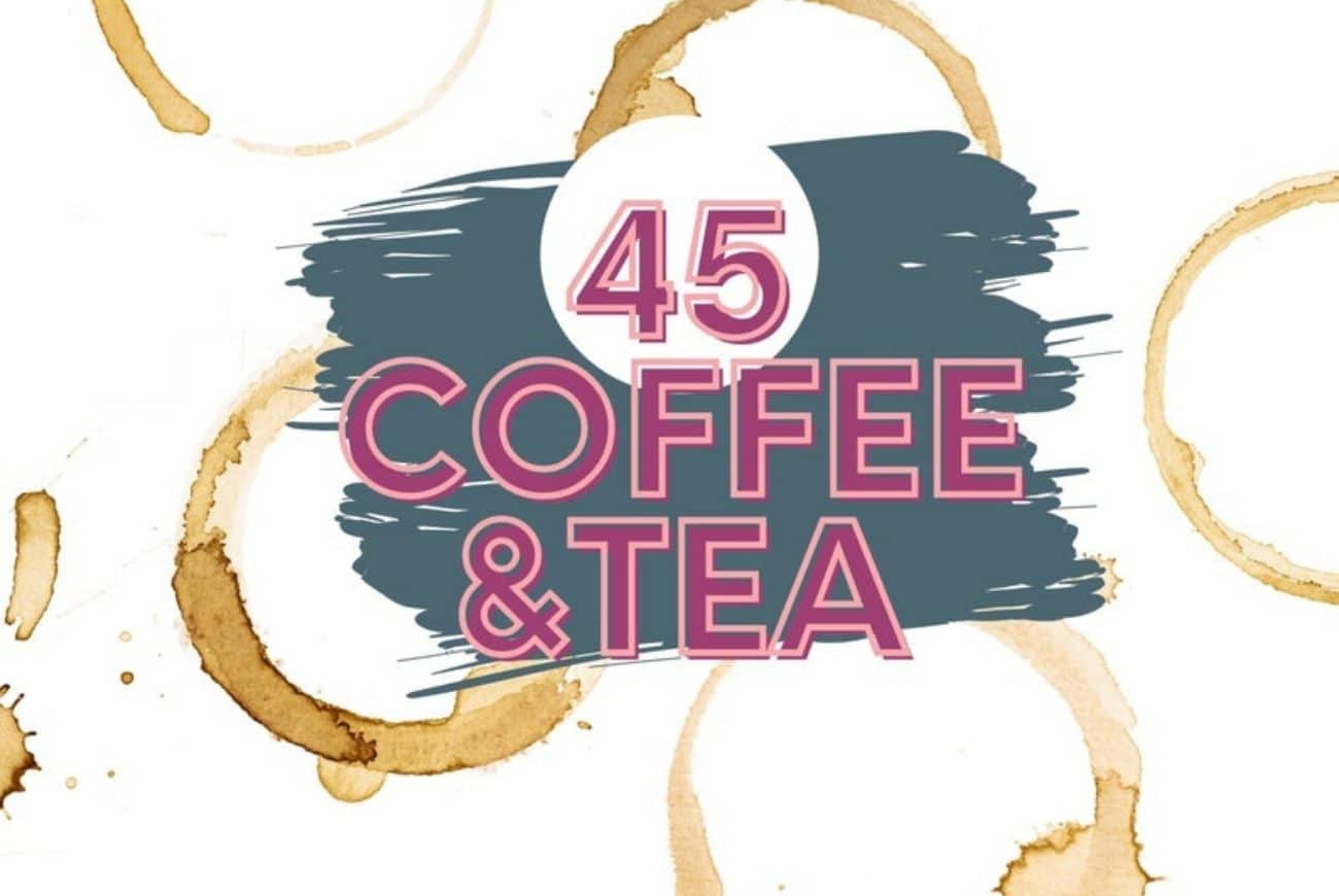 45 Coffee and Tea Stamps for Procreate