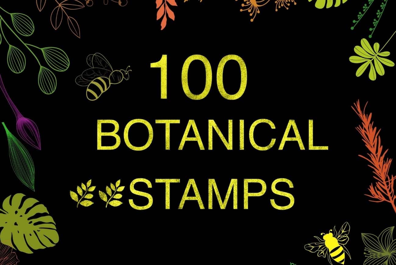 100 Procreate Botanical Stamp Brushes
