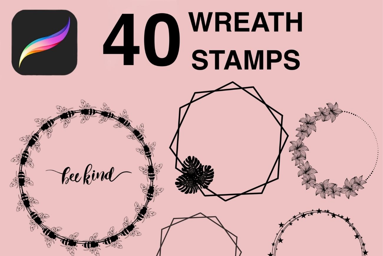 Procreate Wreath Stamp Brushes