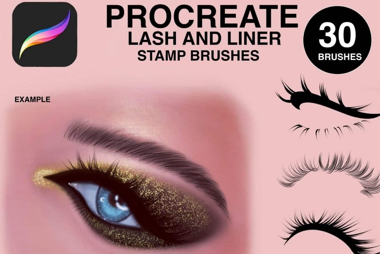 Procreate Eye Lash Stamp Brushes