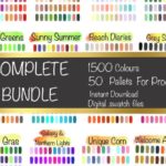 Procreate Colour Palettes (1500 colours)