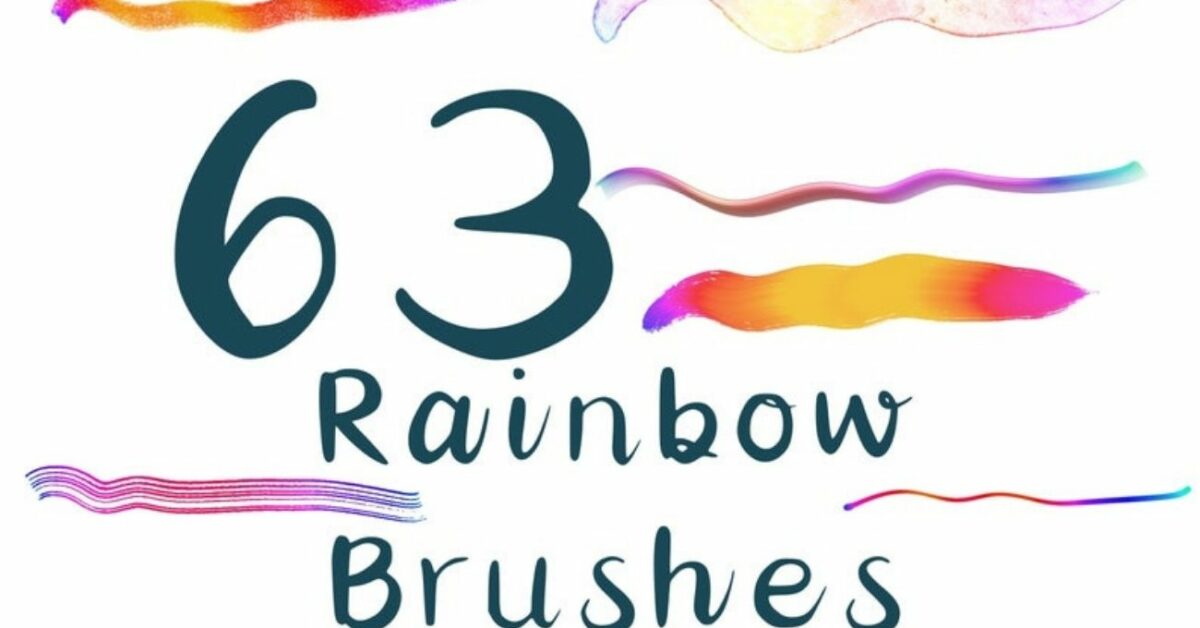 free rainbow brush procreate