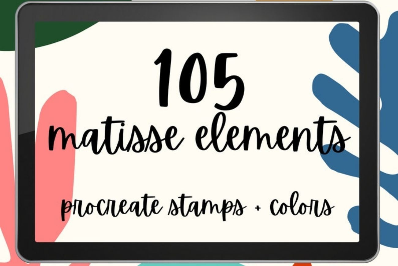 105 Procreate Matisse Elements + 3 Color Palettes