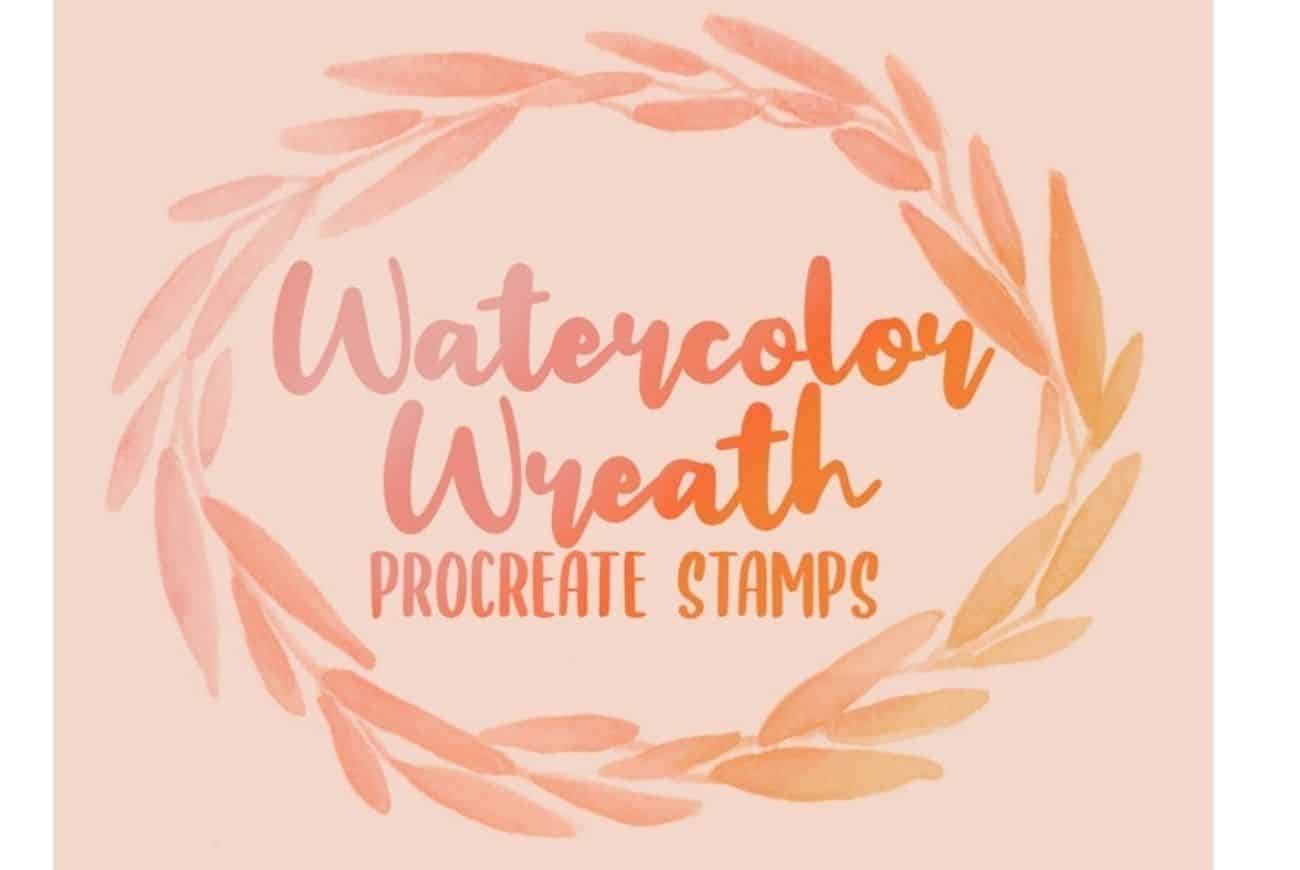 Procreate Watercolor Wreath Stamp Brushes