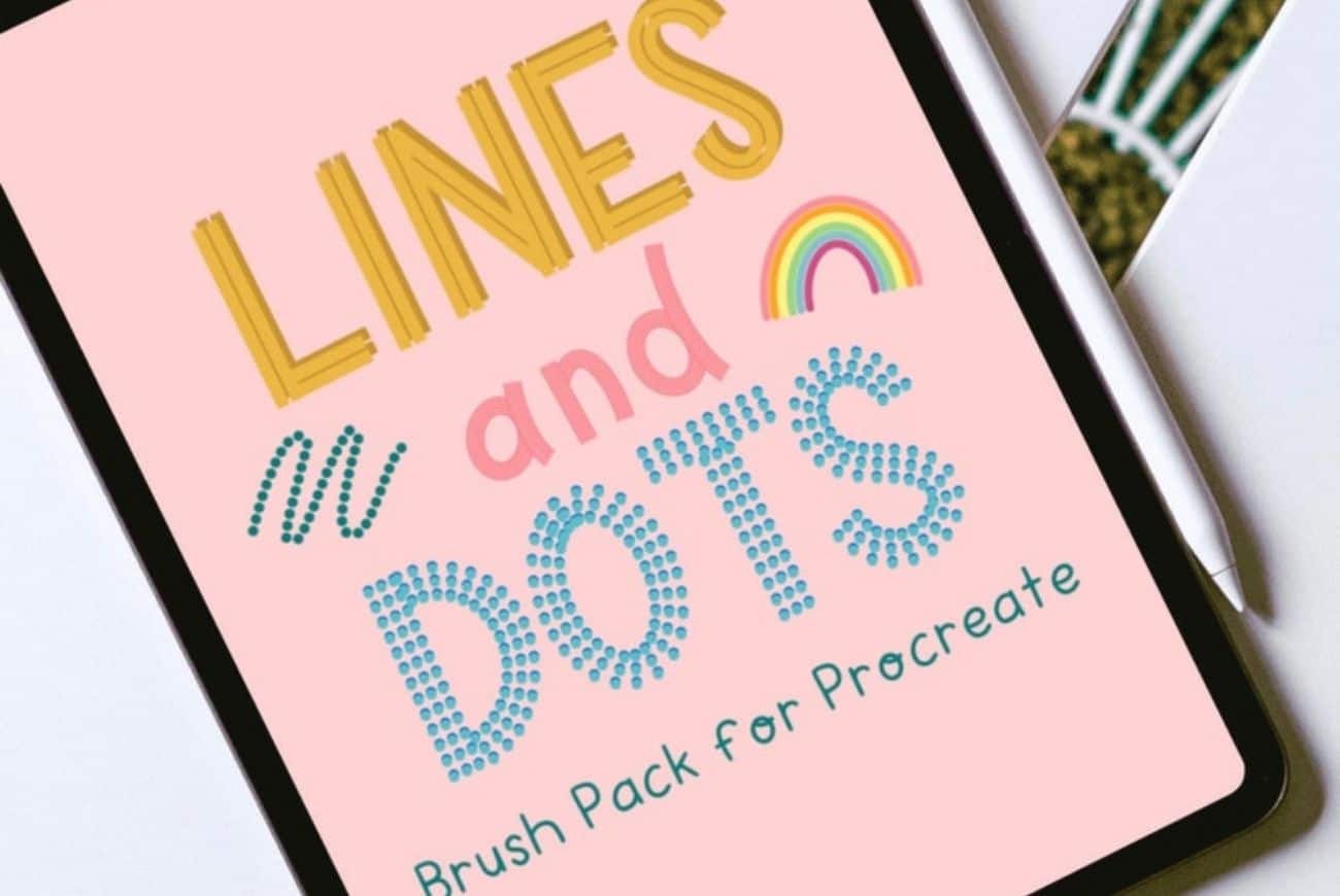 Lines and Dots Procreate Brush Pack