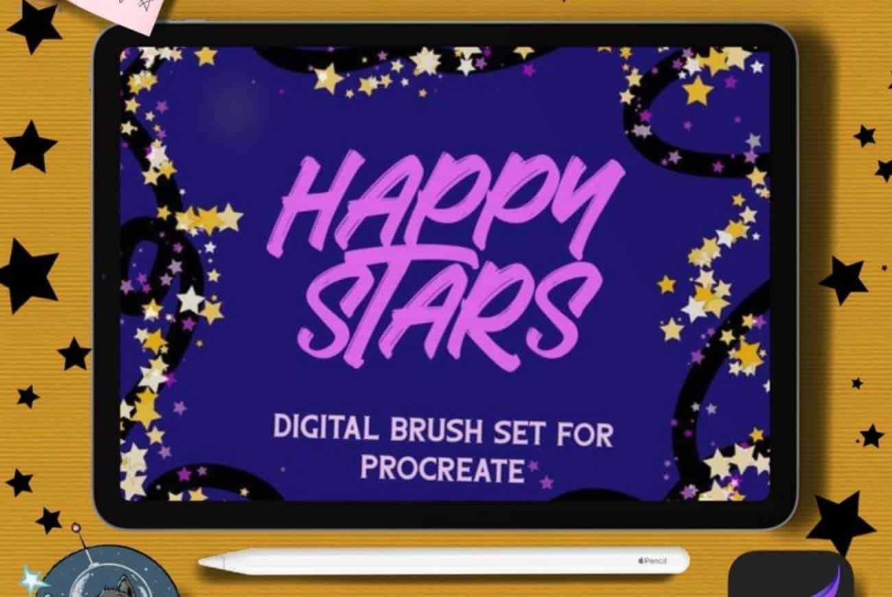 Happy Stars Brush Set for Procreate