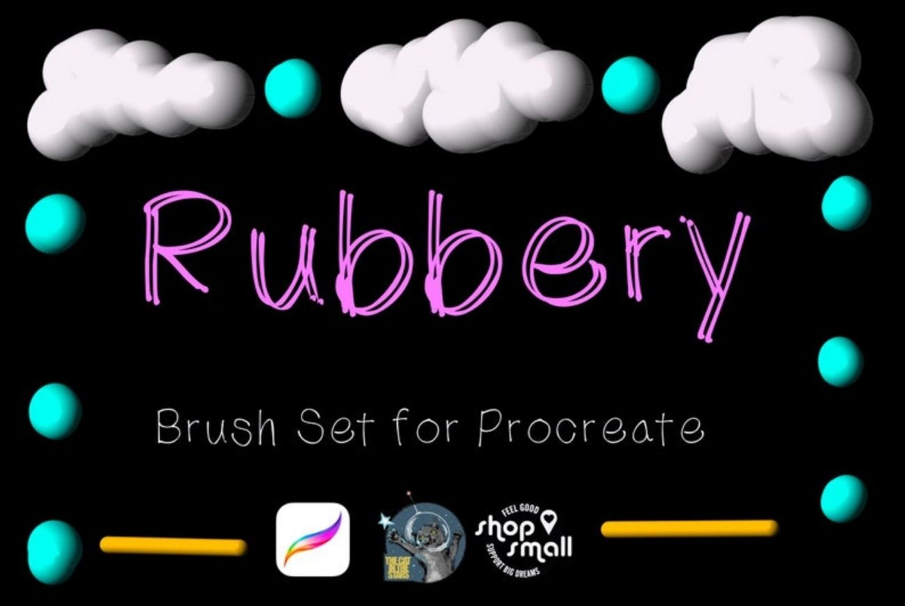 Rubbery 3D Texture Brush Set for Procreate